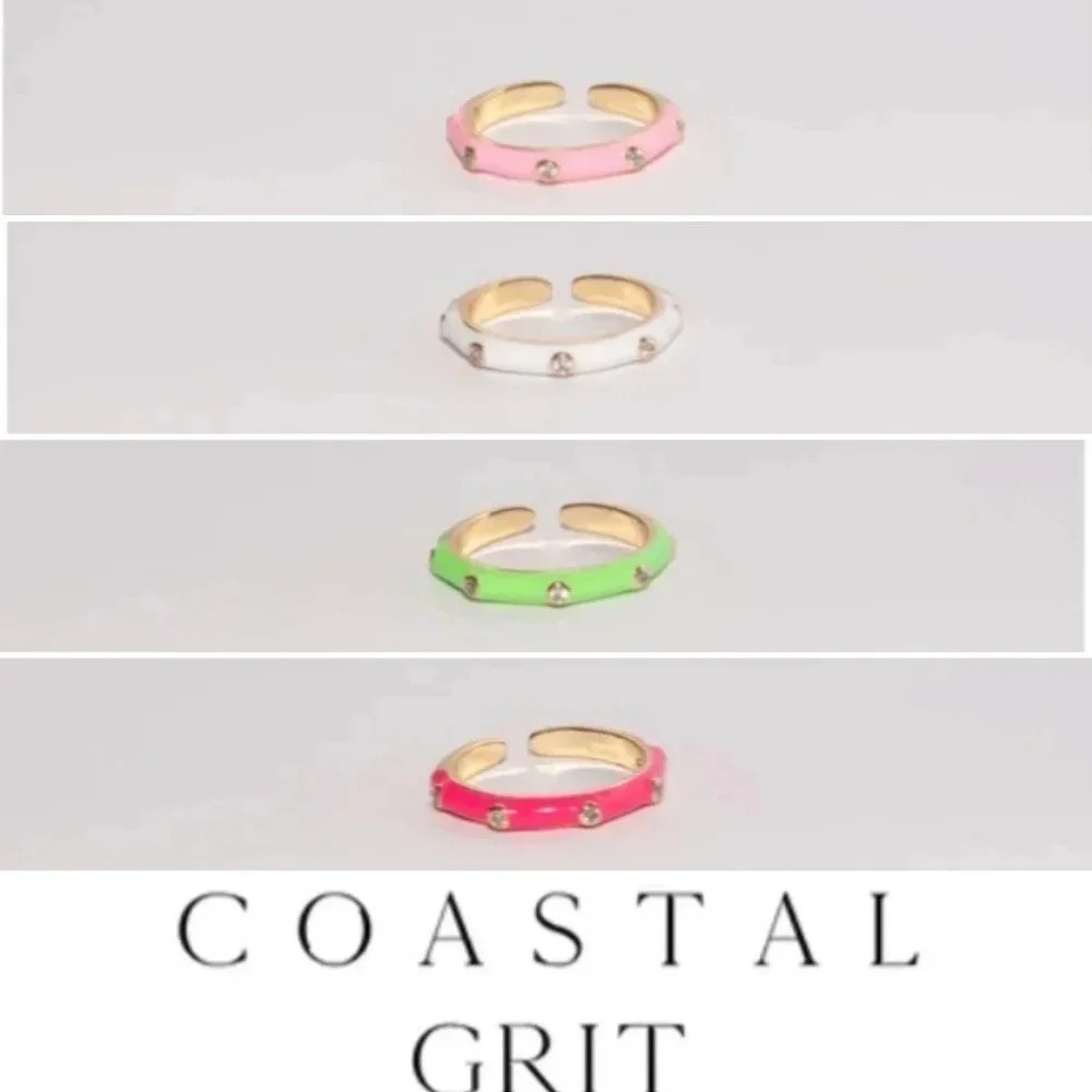 NWT 4 stackable Honolulu Rings by Coastal Grit